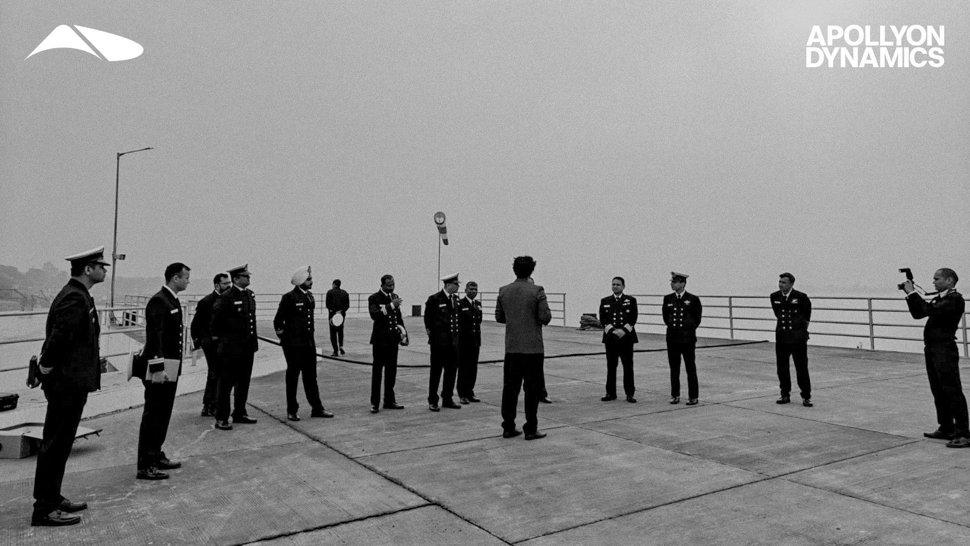 Senior officers at an Apollyon Dynamics demonstration